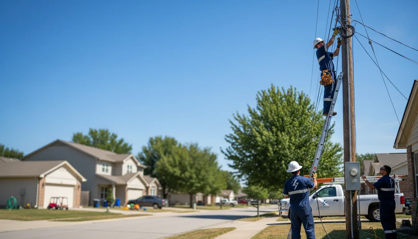 Residential electrician providing installation services in Lonedell, MO